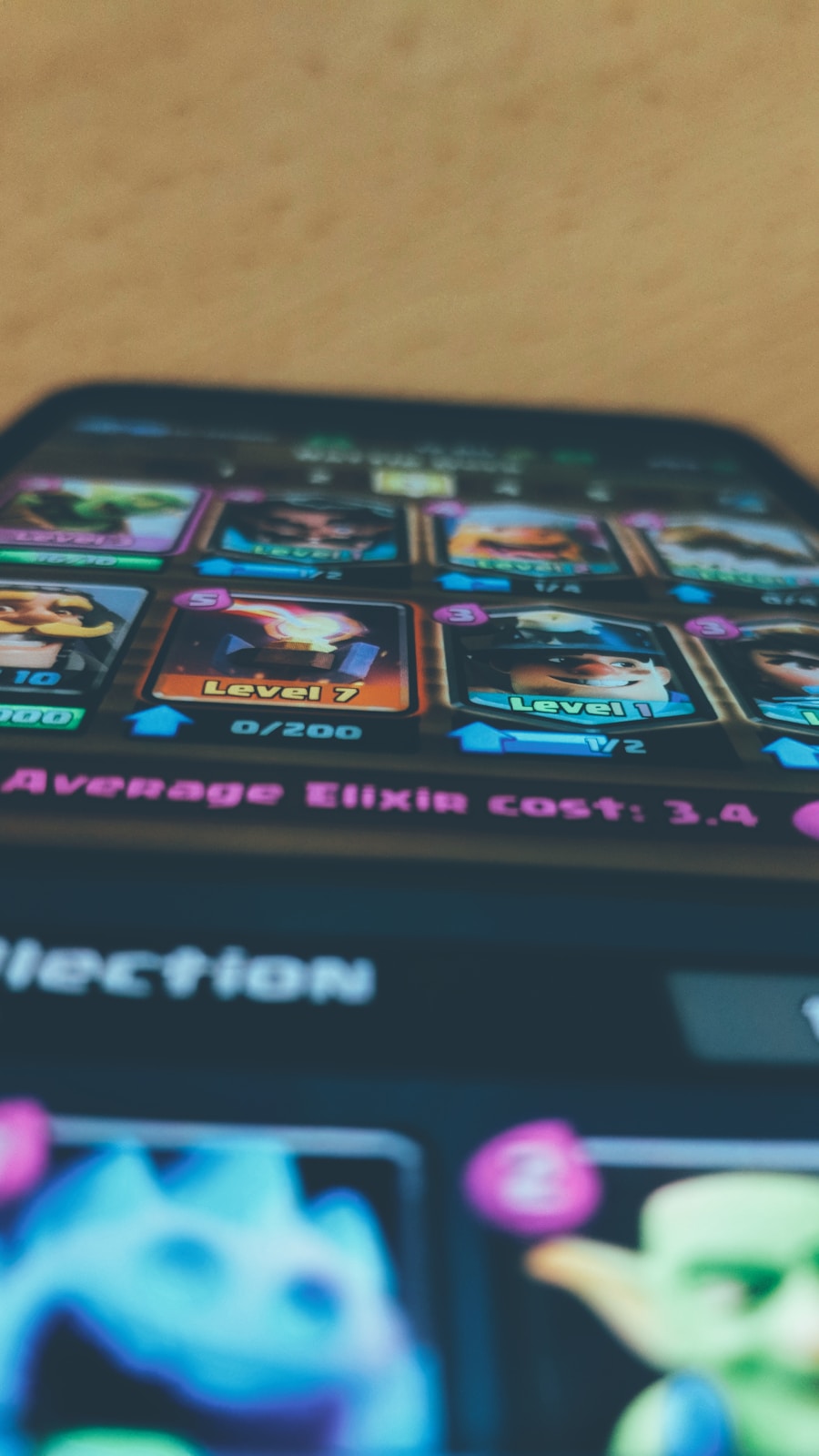 Mobile game user interface design example