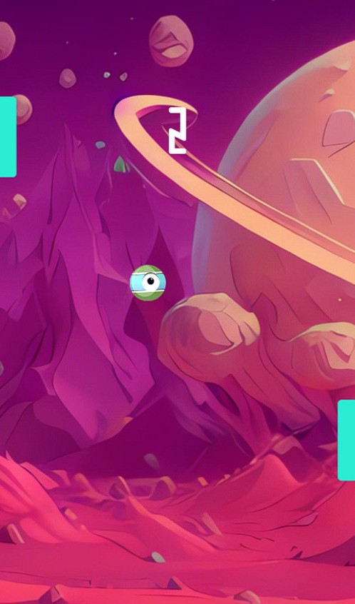 Prize Jumper Gameplay - Ball with eye design bouncing through space